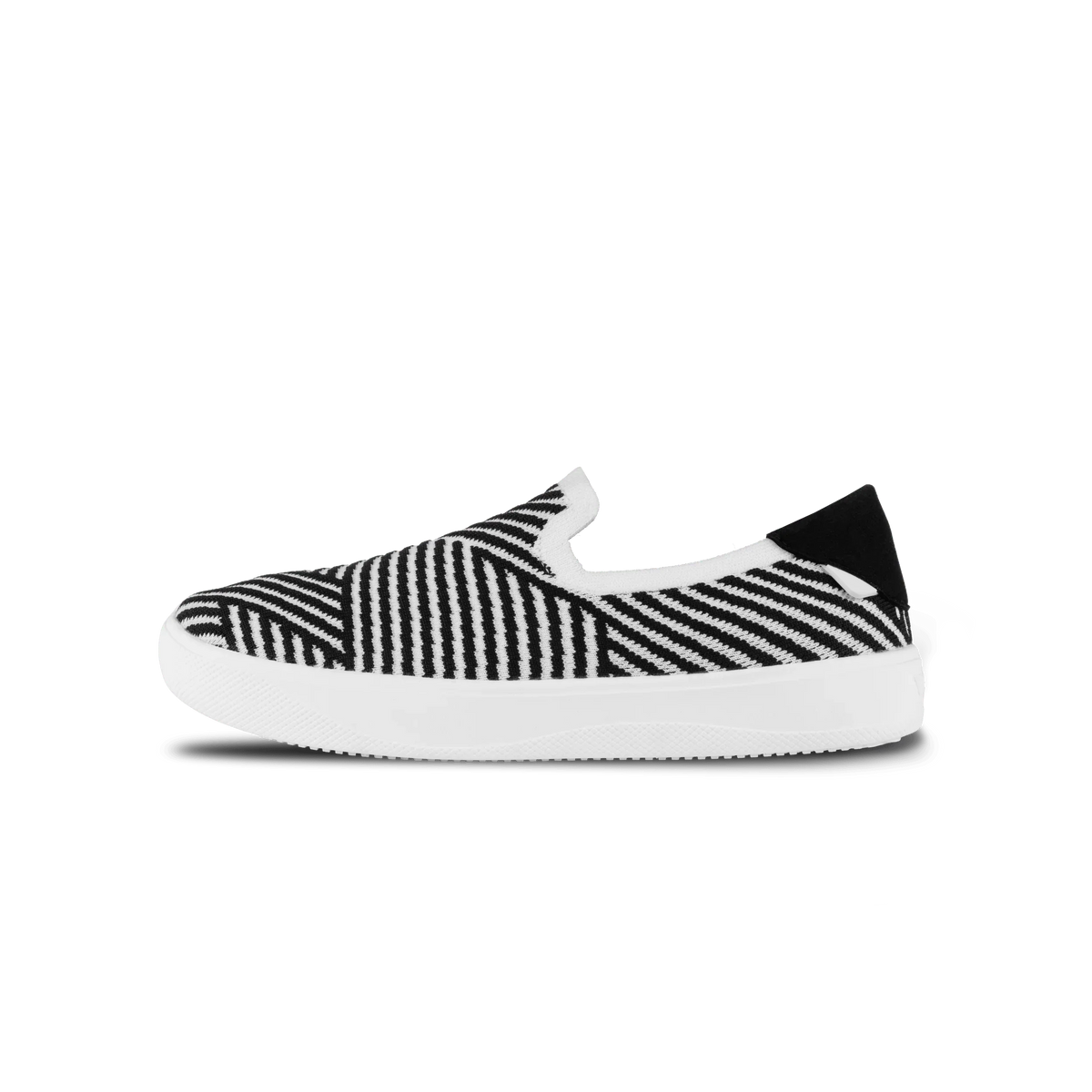 Women's Boardwalk Slip-On - White/Black Zigzag